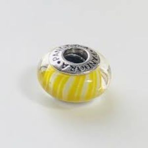 RETIRED PANDORA CANDY STRIPE MURANO